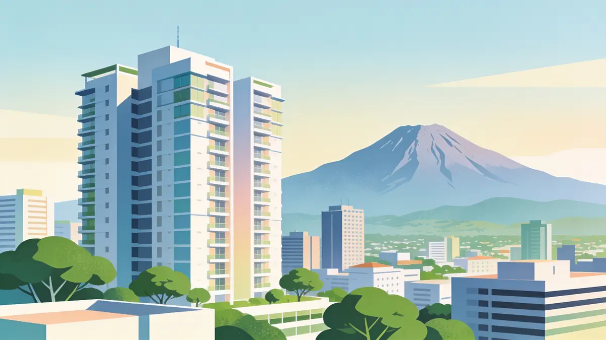 Davao City skyline with Mount Apo